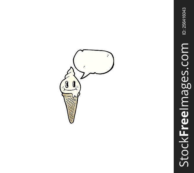 Ice Cream Cartoon Character