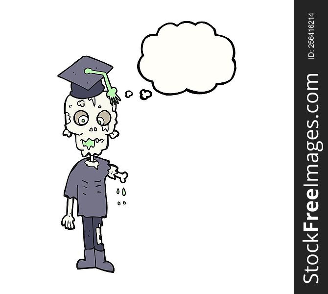 Thought Bubble Cartoon Zombie Student