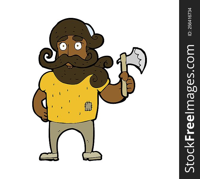 cartoon lumberjack with axe