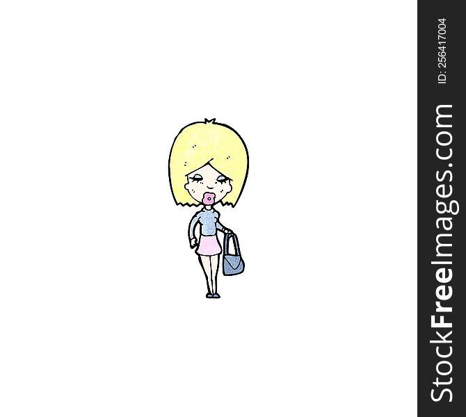 cartoon blond woman