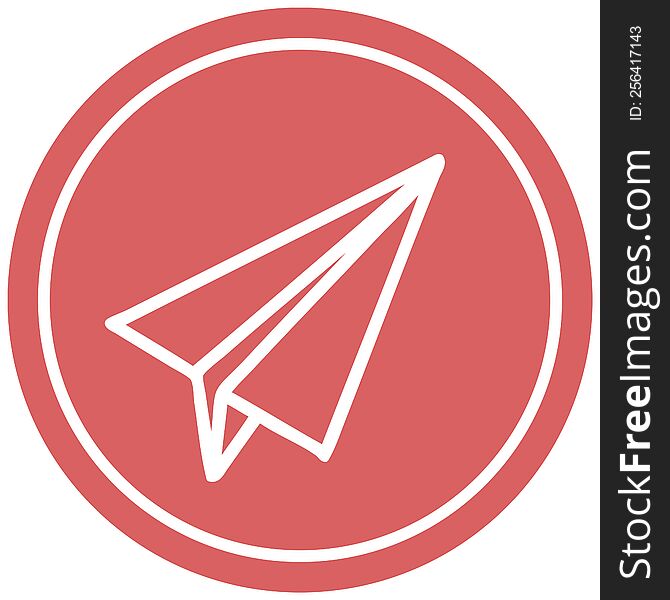 Paper Plane Circular Icon