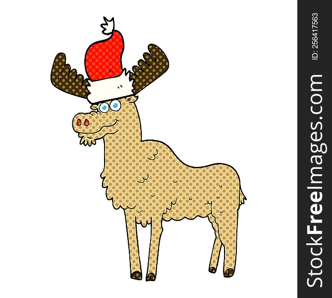Cartoon Christmas Moose