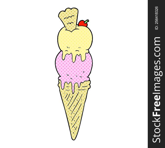 cartoon ice cream cone