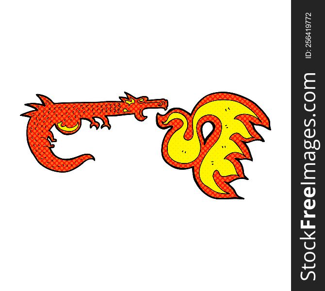 cartoon fire breathing dragon