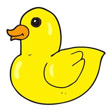 Cartoon Rubber Duck Stock Image
