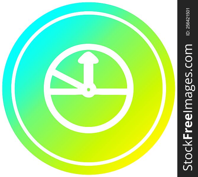 Speedometer Circular In Cold Gradient Spectrum