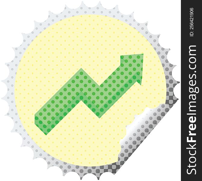 performance arrow round sticker stamp