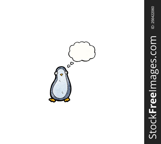 penguin with thought bubble