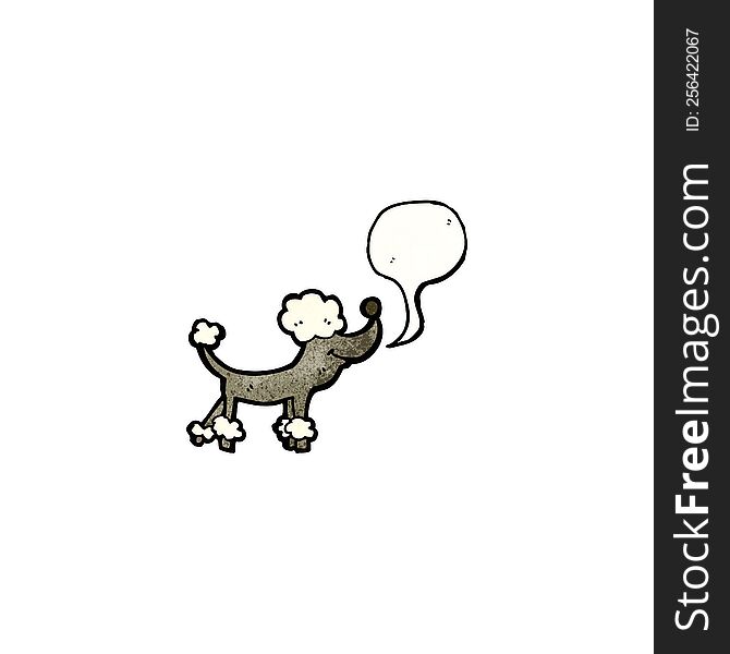 cartoon barking poodle