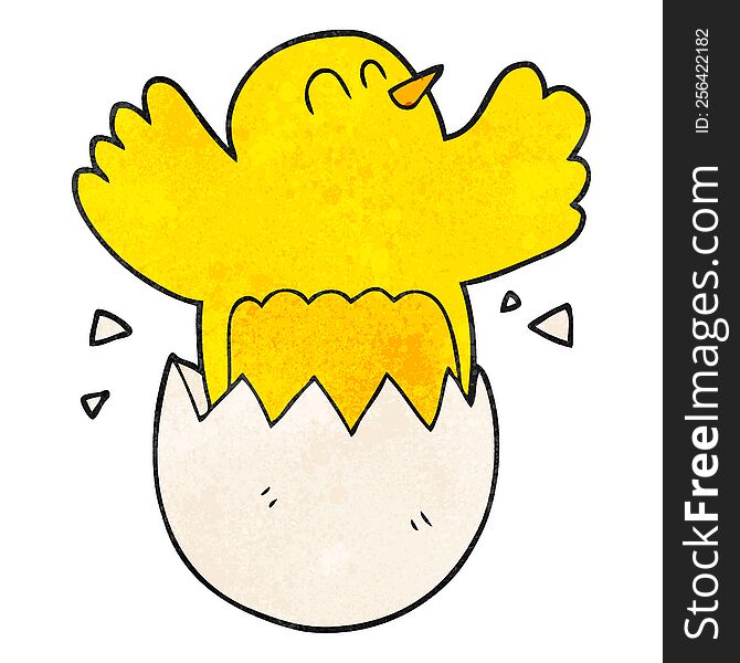 Textured Cartoon Hatching Egg