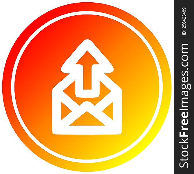 send email circular in hot gradient spectrum