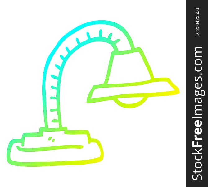 Cold Gradient Line Drawing Cartoon Adjustable Lamp