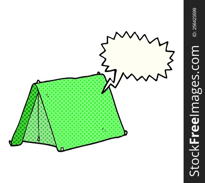 Comic Book Speech Bubble Cartoon Tent