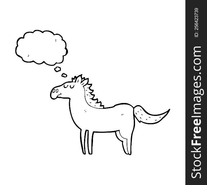 Thought Bubble Cartoon Horse