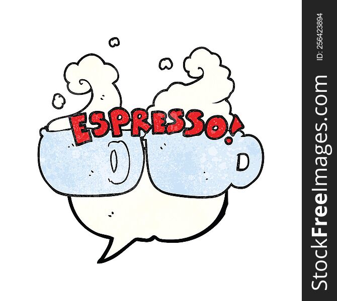 Speech Bubble Textured Cartoon Espresso