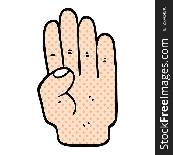 Comic Book Style Cartoon Hand