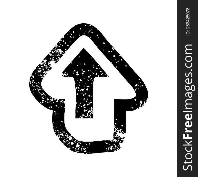 direction arrow distressed icon symbol