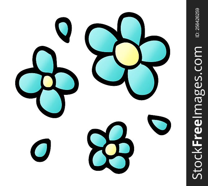 Cartoon Doodle Decorative Flowers