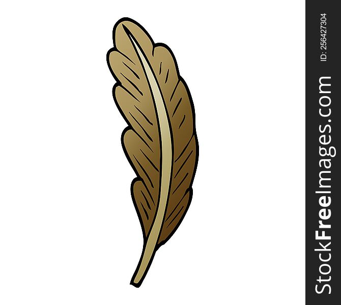 cartoon doodle bird feather
