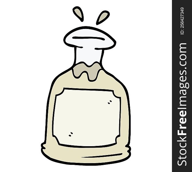 cartoon doodle glass decanter