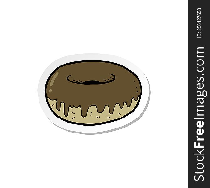 sticker of a cartoon donut