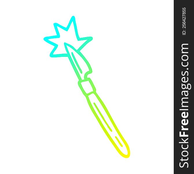 cold gradient line drawing of a cartoon scalpel