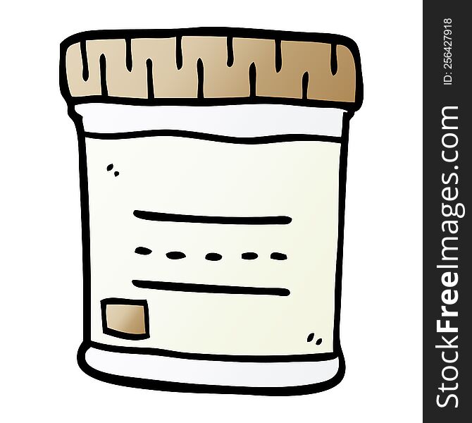 cartoon doodle medical sample jar