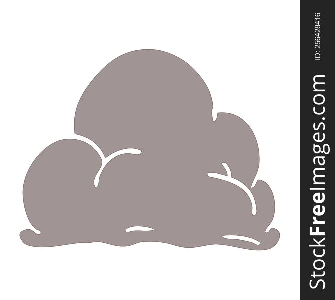 cartoon doodle storm cloud