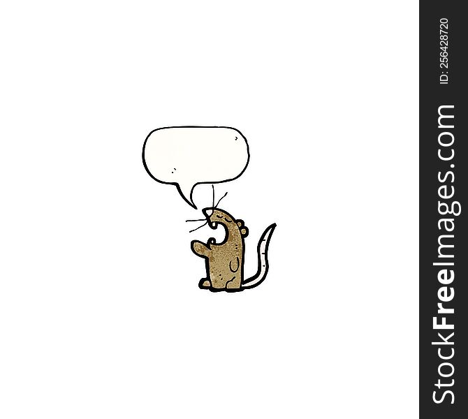 mouse with speech bubble cartoon