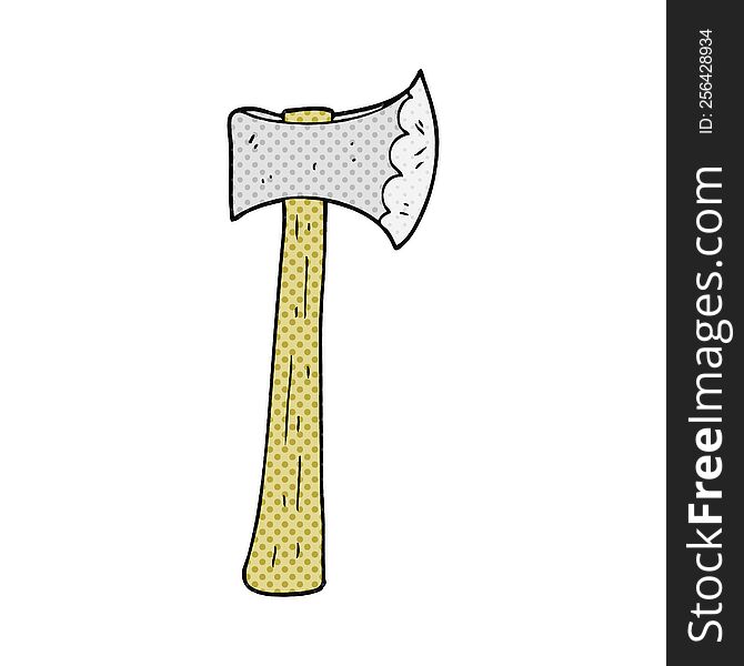 freehand drawn cartoon axe