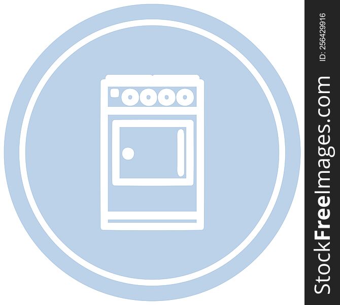 kitchen cooker circular icon