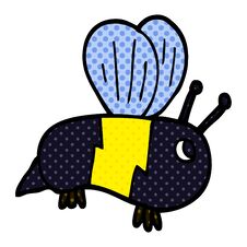 Cartoon Doodle Bumble Bee Stock Photos