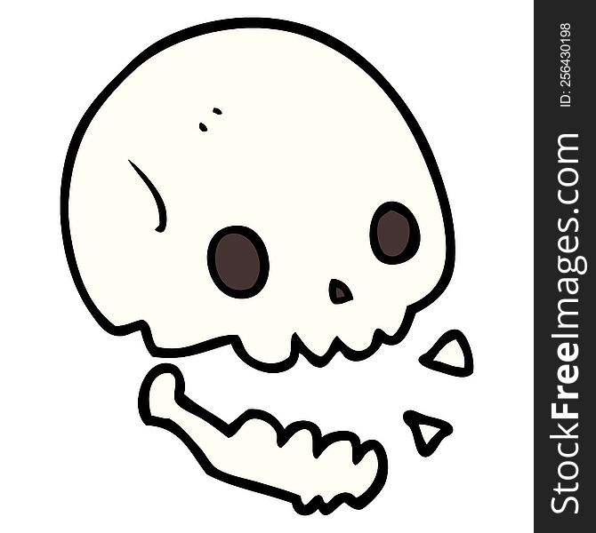 cartoon spooky skull