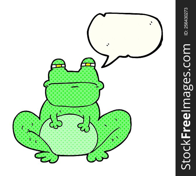 Comic Book Speech Bubble Cartoon Frog