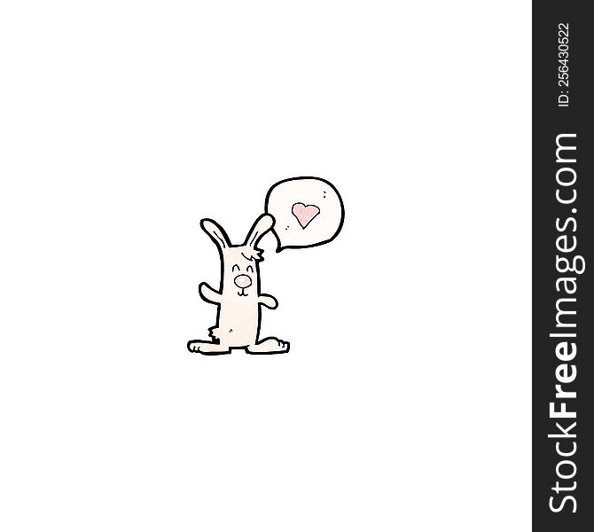 Cartoon Rabbit With Love Heart