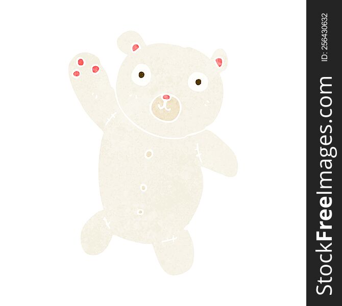 cartoon cute polar teddy bear