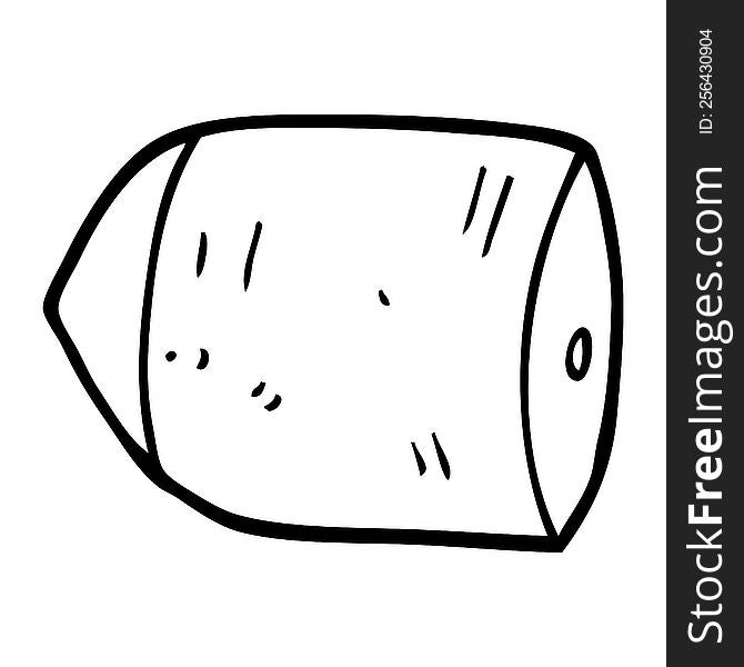 Line Drawing Cartoon Bullet