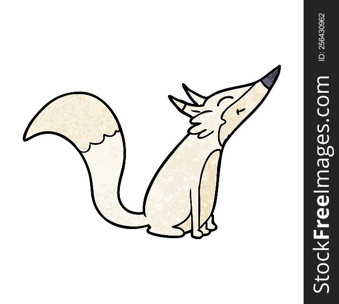 cartoon arctic fox. cartoon arctic fox