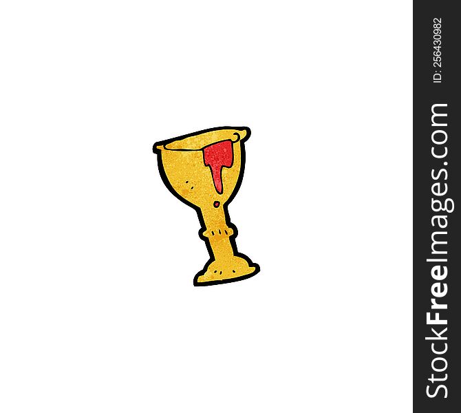 cartoon blood filled goblet