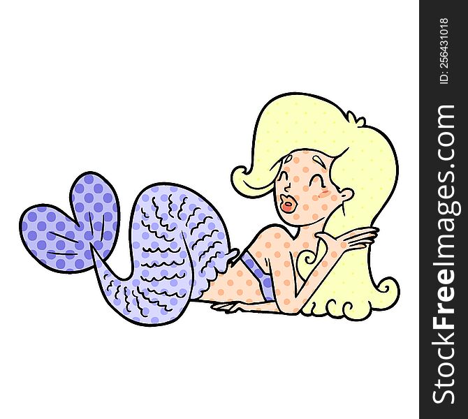 cartoon mermaid. cartoon mermaid