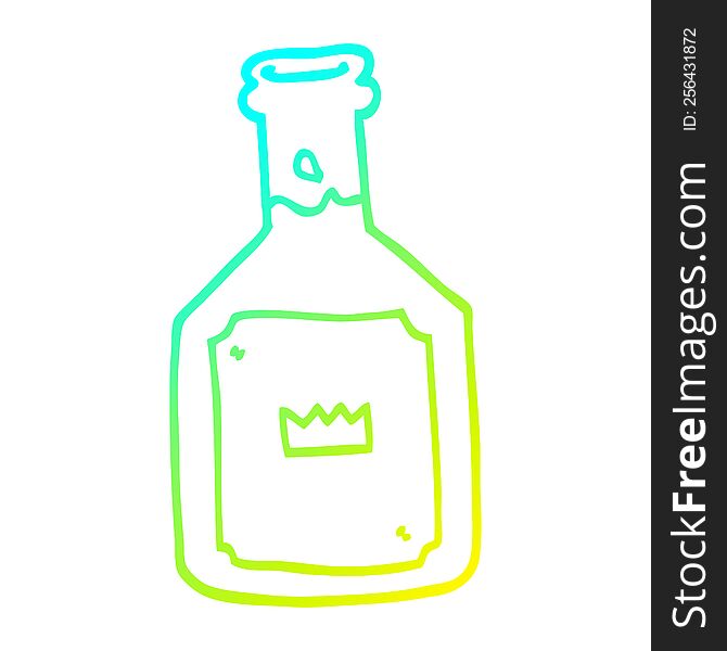 cold gradient line drawing of a cartoon alcoholic drink