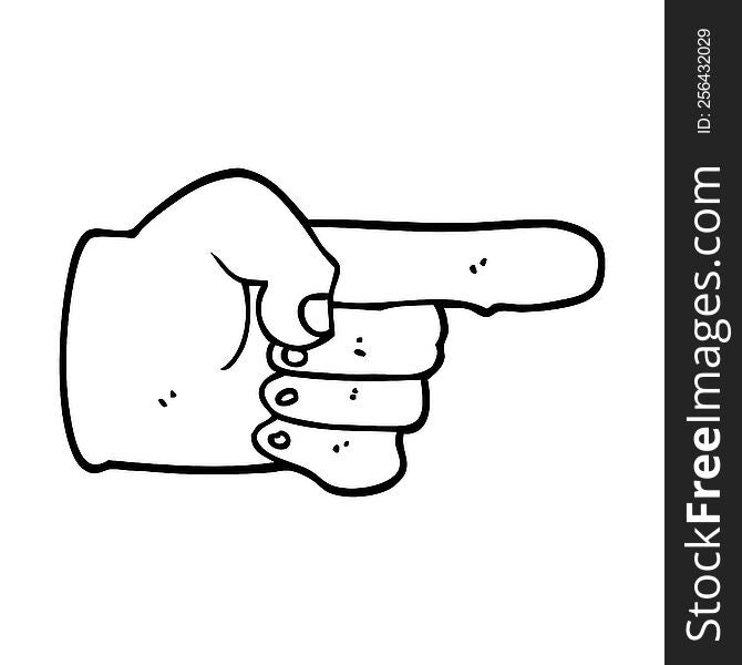 cartoon pointing hand