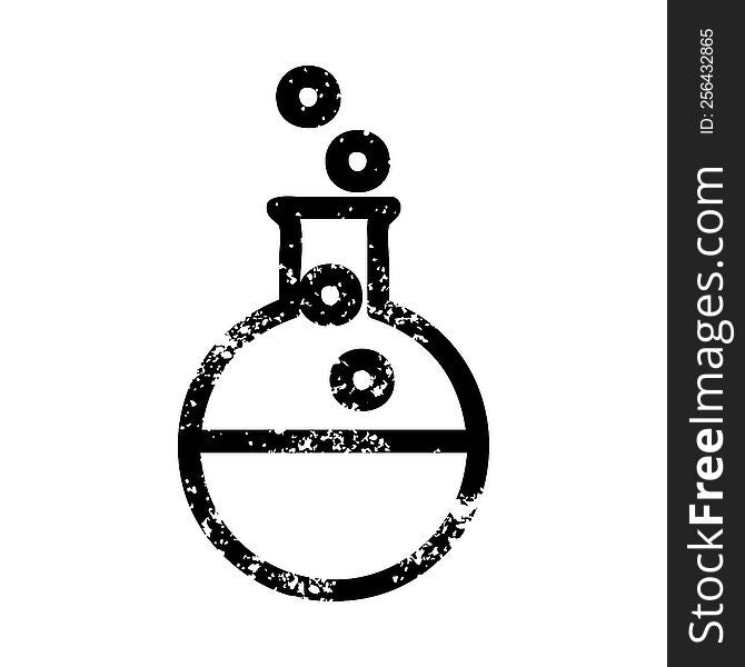 science experiment distressed icon symbol