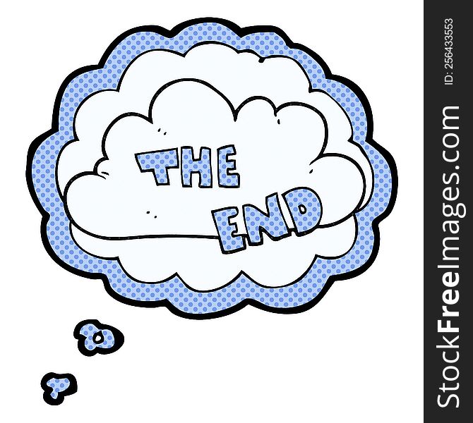Thought Bubble Cartoon The End Symbol