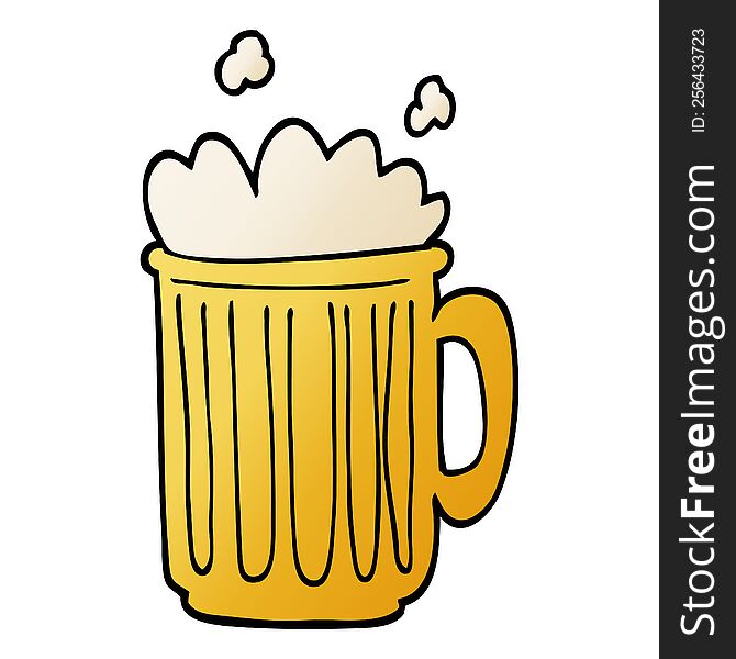 cartoon doodle tankard of beer