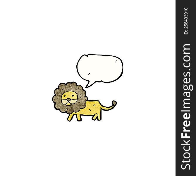 lion with speech bubble