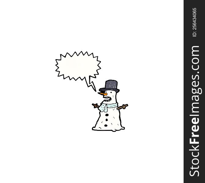 grumpy snowman cartoon