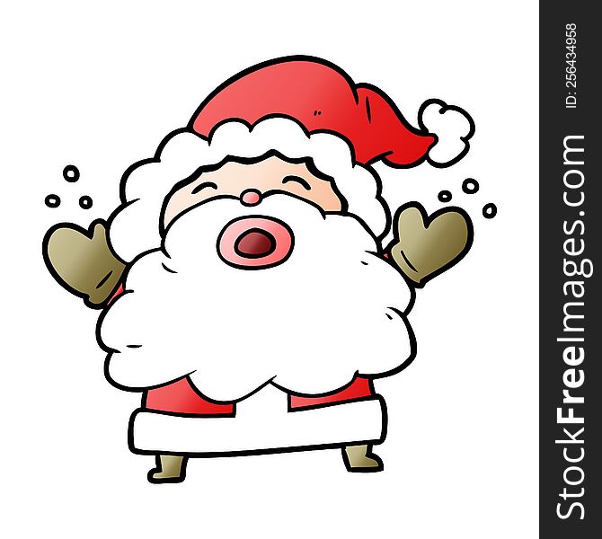 cartoon santa claus shouting in frustration. cartoon santa claus shouting in frustration