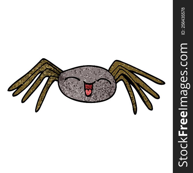 Happy Cartoon Doodle Spider