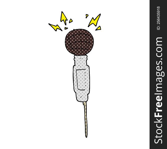 freehand drawn cartoon microphone
